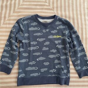 L.L. Bean Blue/ Gray French Terry Cloud Sweatshirt
